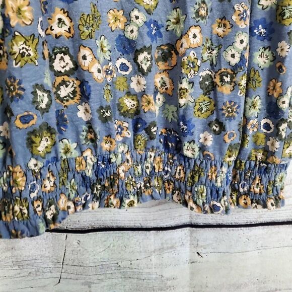 Sonoma Woman's 3x Plus Blue Floral Top - Picture 3 of 7